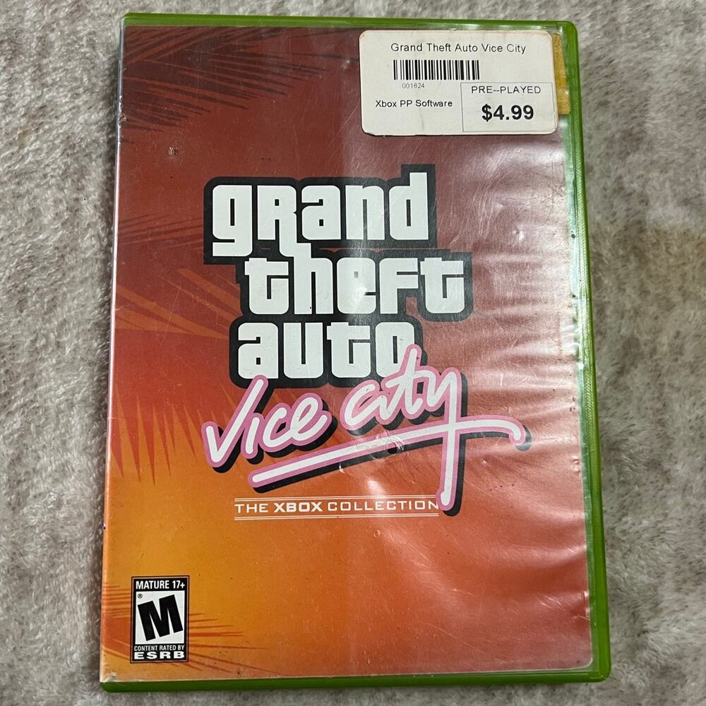 Grand Theft Auto Vice City for Xbox, Game and Case Only